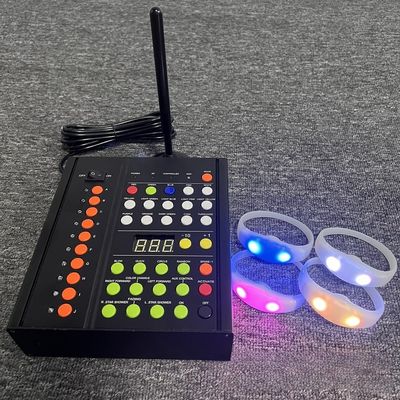433MHz ασύρματος DMX ελεγκτής 10 ζώνη για τον έλεγχο φωτισμού σκηνής LED βραχιόλι ασύρματος ελεγκτής