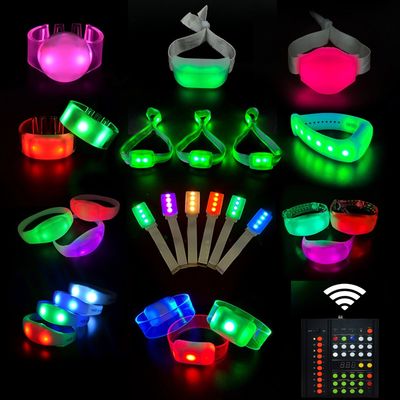 Επαγγελματίες DMX ασύρματος ελεγκτή Concert Support Glow LED Wristband 10 Zone Ασύρματος ελεγκτή